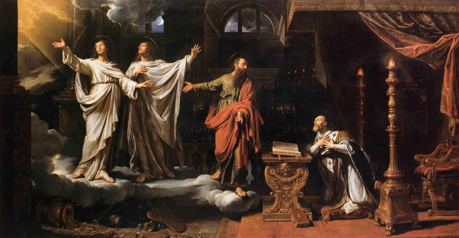 Aparición de los Santos Gervasio y Protasio a San Ambrosio. Philippe de Champaigne. Museo del Louvre