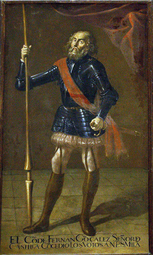 Fernan González, Señor de Castilla. Cuadro de Rizzi. Salón de los Reyes del Monasterio de Yuso. San Millán de la Cogolla, La Rioja