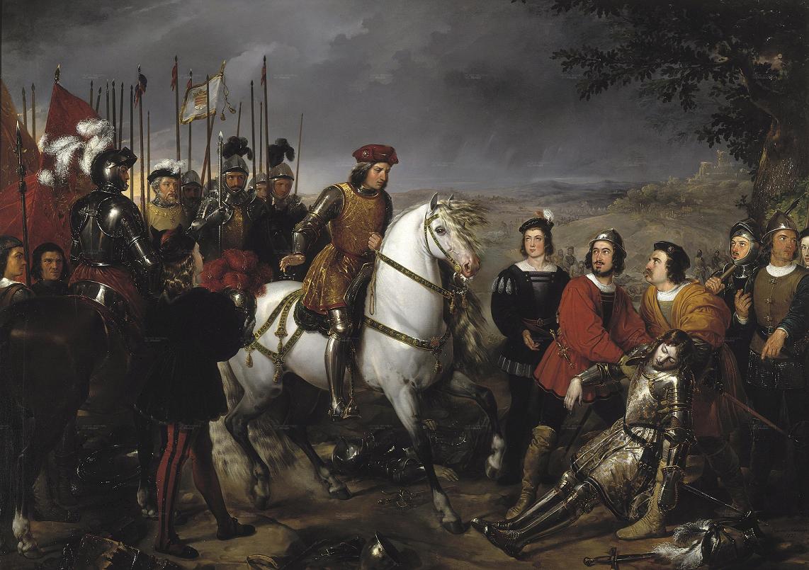 Clemencia del Gran Capitán con el General enemigo, vencido en Geriola. (Madrazo) Museo del Prado